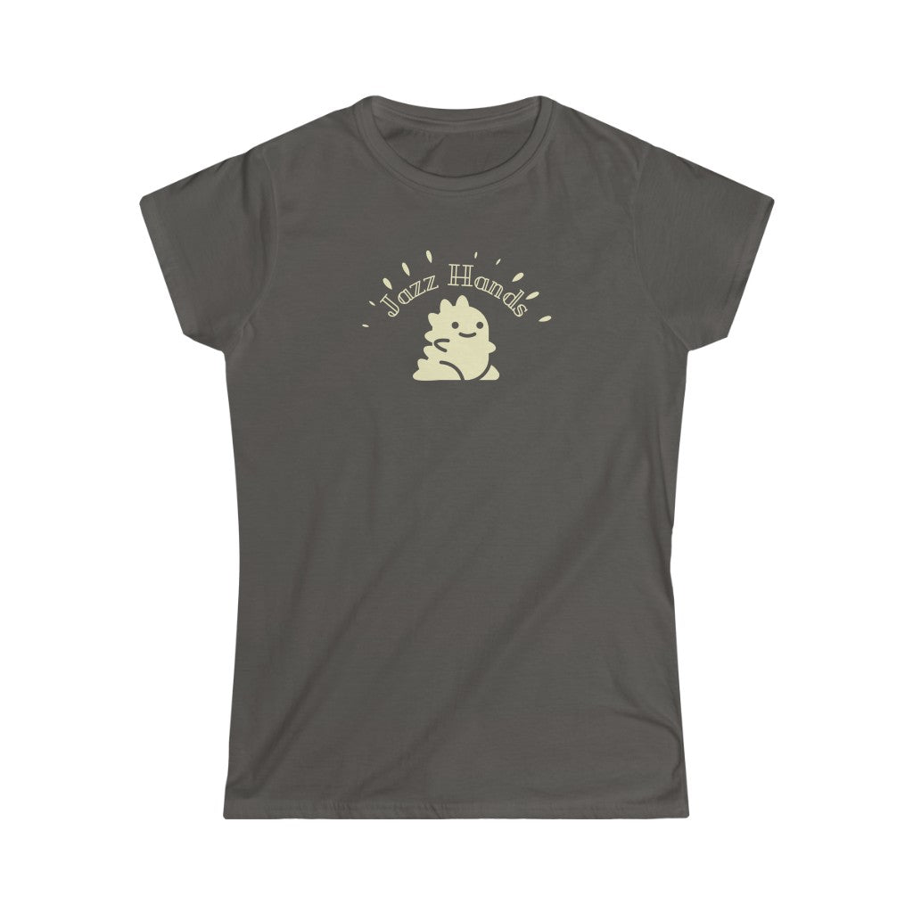 A jazz t shirt for those dancing lindy hop with the text "jazz hands". A funny tshirt for any swing dancer.