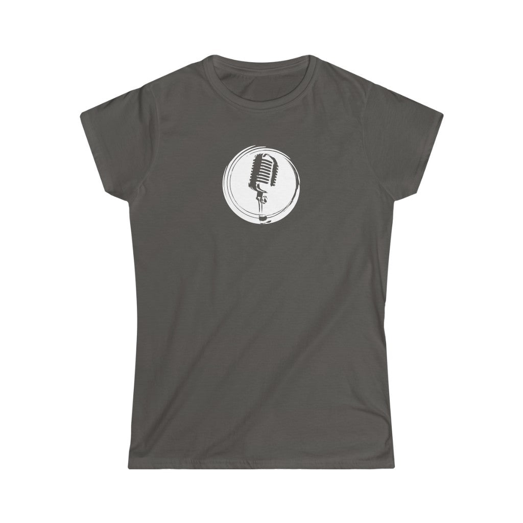 A rock tshirt with an image of a retro mic. For rockers and singers needing a rock tshirt.