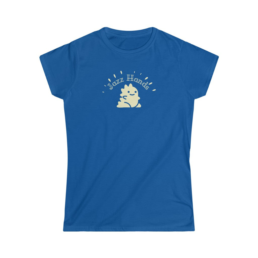 A jazz t shirt for those dancing lindy hop with the text "jazz hands". A funny tshirt for any swing dancer.