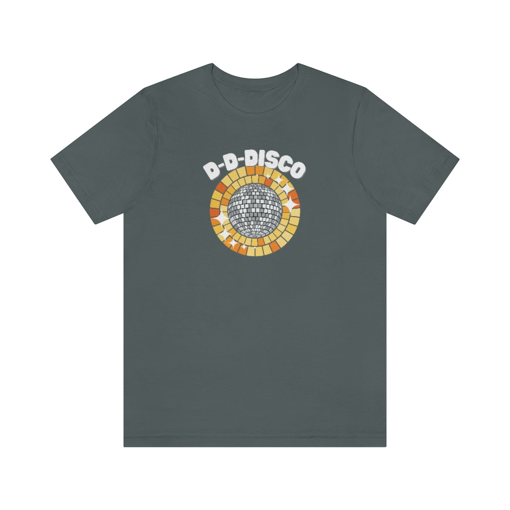 A real dancing queen tshirt. A funny dance tshirt with the text "disco". Great for the ones having a disco fever and who only eat sleep dance repeat.