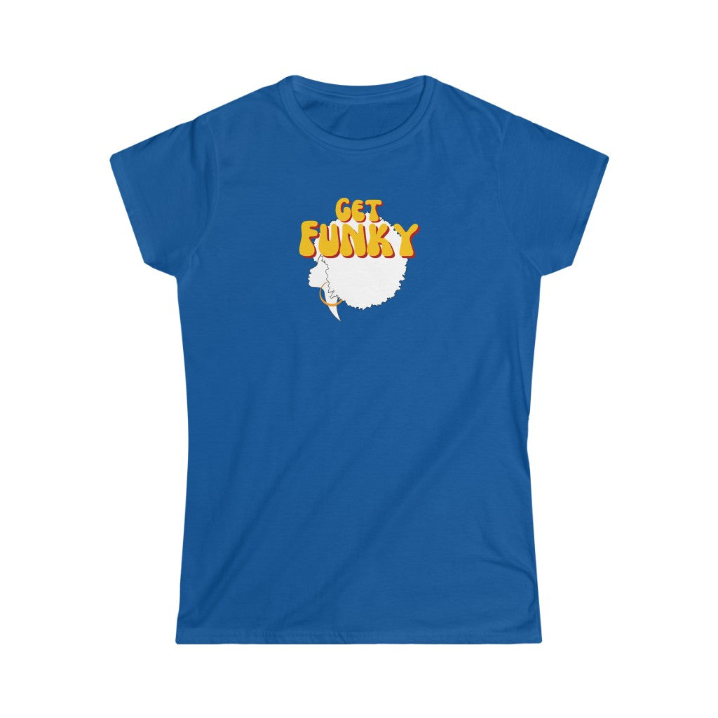 A funk tshirt with the text "get funky". A really cool tshirt for those loving funk music
