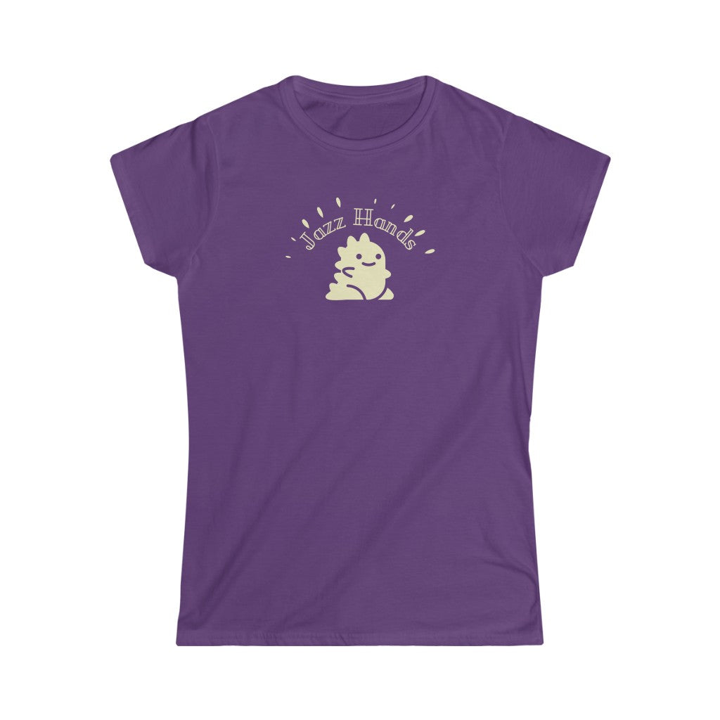 A jazz t shirt for those dancing lindy hop with the text "jazz hands". A funny tshirt for any swing dancer.