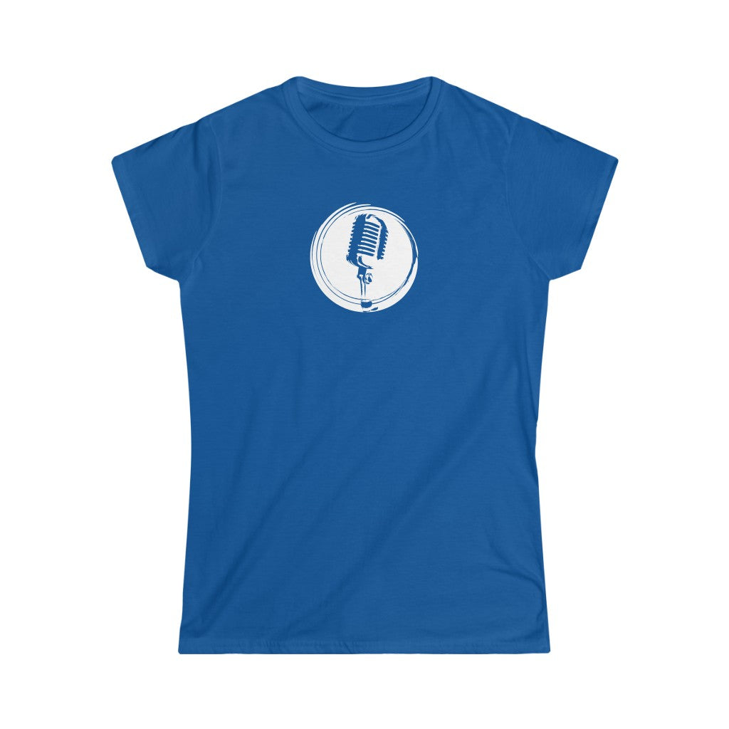 A rock tshirt with an image of a retro mic. For rockers and singers needing a rock tshirt.