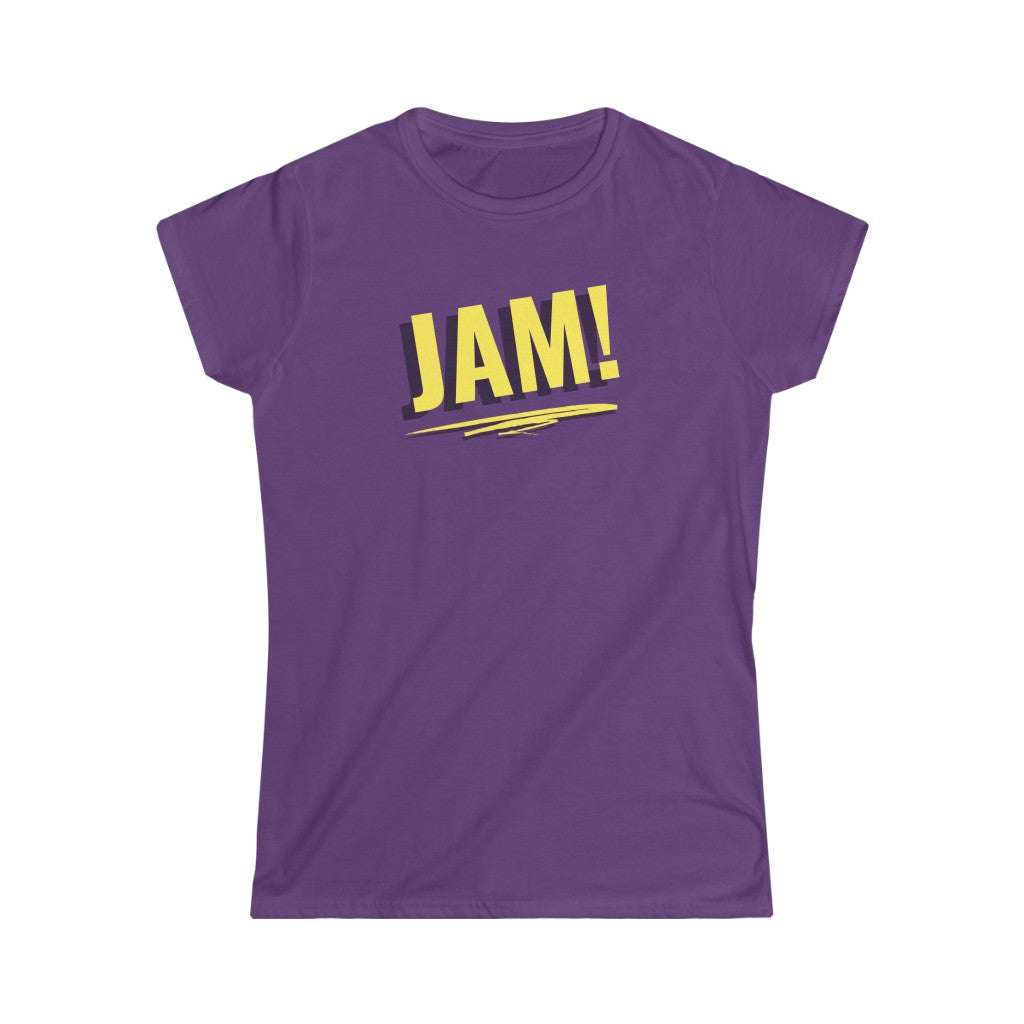 A dance tshirt with the text "JAM!". Great for the ones dancing lindy hop, salsa, west coast swing, tango or ballet.
